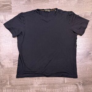 Zegna Vellus Aureum T-Shirt Mens 48 Black Luxury Wool Short Sleeve Tee